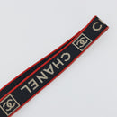 CHANEL Neck Strap Canvas Red Navy CC Auth ka3899A-6