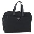 PRADA Business Bag Nylon Black Silver Auth ka390-1