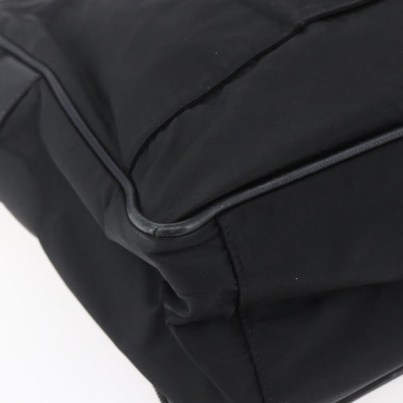 PRADA Business Bag Nylon Black Silver Auth ka390