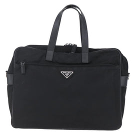 PRADA Business Bag Nylon Black Silver Auth ka390 - 0