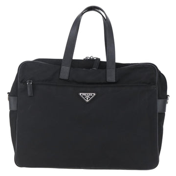 PRADA Business Bag Nylon Black Silver Auth ka390 - 0