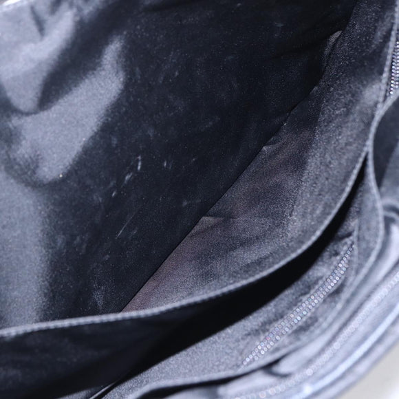 PRADA Business Bag Nylon Black Silver Auth ka390