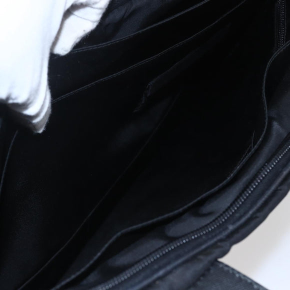 PRADA Business Bag Nylon Black Silver Auth ka390