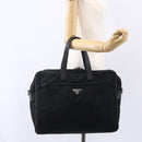 PRADA Business Bag Nylon Black Silver Auth ka390-26