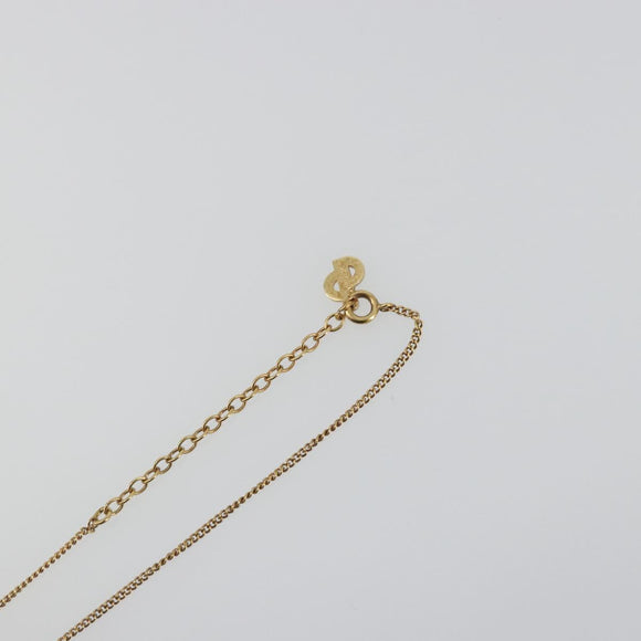 Christian Dior Necklace metal Gold Tone Auth ka3900A