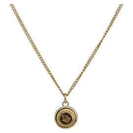 Christian Dior Necklace metal Gold Tone Auth ka3901A