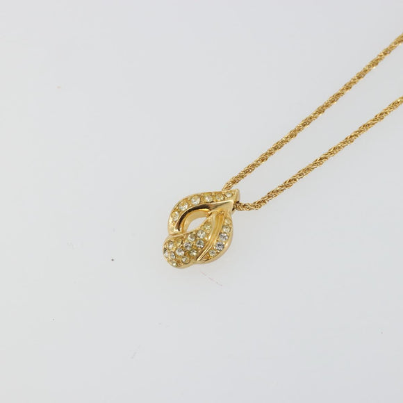 Christian Dior Necklace metal Gold Tone Auth ka3902
