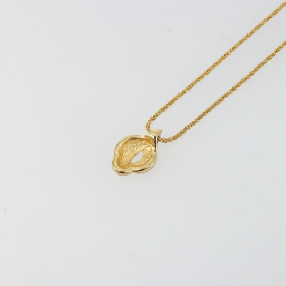Christian Dior Necklace metal Gold Tone Auth ka3902