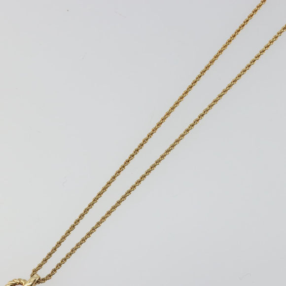 Christian Dior Necklace metal Gold Tone Auth ka3903