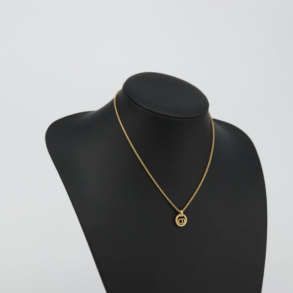 Christian Dior Necklace metal Gold Tone Auth ka3903