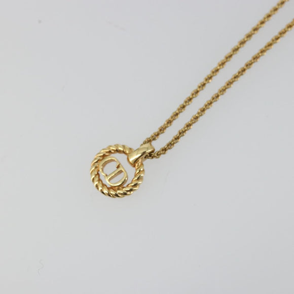 Christian Dior Necklace metal Gold Tone Auth ka3903