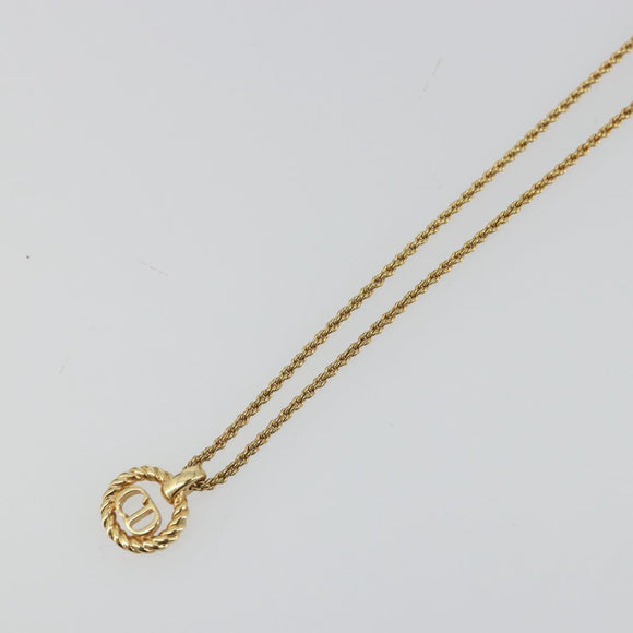 Christian Dior Necklace metal Gold Tone Auth ka3903
