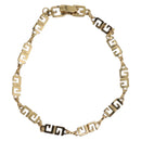 Christian Dior Givenchy Bracelet Cuffs metal 2 Set Silver Gold Tone Auth ka3904-2