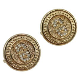 Christian Dior Earring metal Gold Tone Auth ka3906A