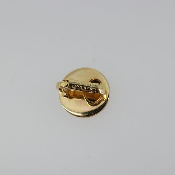 Christian Dior Earring metal Gold Tone Auth ka3906A