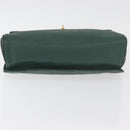 GUCCI Hand Bag Leather Gold Green 000 113 0274 Auth ka3909-6