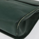 GUCCI Hand Bag Leather Gold Green 000 113 0274 Auth ka3909-14