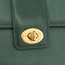 GUCCI Hand Bag Leather Gold Green 000 113 0274 Auth ka3909-17