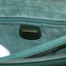 GUCCI Hand Bag Leather Gold Green 000 113 0274 Auth ka3909-19