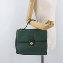 GUCCI Hand Bag Leather Gold Green 000 113 0274 Auth ka3909-27