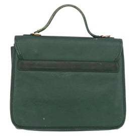 GUCCI Hand Bag Leather Gold Green 000 113 0274 Auth ka3909 - 0