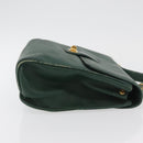GUCCI Hand Bag Leather Gold Green 000 113 0274 Auth ka3909-4