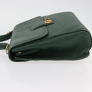 GUCCI Hand Bag Leather Gold Green 000 113 0274 Auth ka3909-5