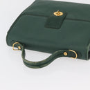 GUCCI Hand Bag Leather Gold Green 000 113 0274 Auth ka3909-7