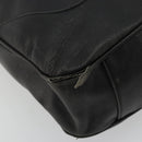 GUCCI Bamboo Shoulder Bag Leather 2way Black Silver Auth ka3910-16