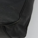 GUCCI Bamboo Shoulder Bag Leather 2way Black Silver Auth ka3910-17