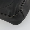 GUCCI Bamboo Shoulder Bag Leather 2way Black Silver Auth ka3910-10
