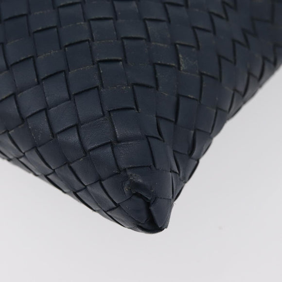BOTTEGA VENETA INTRECCIATO Shoulder Bag Leather Navy 161623 Auth ka3911