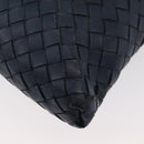 BOTTEGA VENETA INTRECCIATO Shoulder Bag Leather Navy 161623 Auth ka3911-13