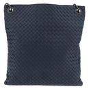 BOTTEGA VENETA INTRECCIATO Shoulder Bag Leather Navy 161623 Auth ka3911-2