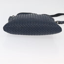 BOTTEGA VENETA INTRECCIATO Shoulder Bag Leather Navy 161623 Auth ka3911-9