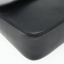 CELINE Shoulder Bag Leather Black Gold Auth ka3915A-14