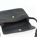 CELINE Shoulder Bag Leather Black Gold Auth ka3915A-10