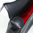 CELINE Shoulder Bag Leather Black Gold Auth ka3915A-18