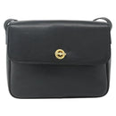 CELINE Shoulder Bag Leather Black Gold Auth ka3915A-13