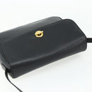 CELINE Shoulder Bag Leather Black Gold Auth ka3915A-6