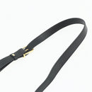 CELINE Shoulder Bag Leather Black Gold Auth ka3915A-8