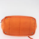 PRADA Hand Bag Nylon 2way Orange Silver Auth ka3919-5