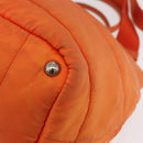 PRADA Hand Bag Nylon 2way Orange Silver Auth ka3919-15
