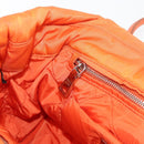 PRADA Hand Bag Nylon 2way Orange Silver Auth ka3919-22