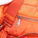 PRADA Hand Bag Nylon 2way Orange Silver Auth ka3919-24