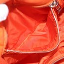 PRADA Hand Bag Nylon 2way Orange Silver Auth ka3919-25