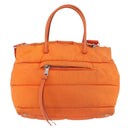 PRADA Hand Bag Nylon 2way Orange Silver Auth ka3919-2