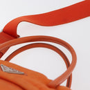 PRADA Hand Bag Nylon 2way Orange Silver Auth ka3919-8