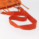 PRADA Hand Bag Nylon 2way Orange Silver Auth ka3919-9
