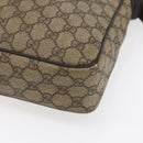 GUCCI GG Supreme Shoulder Bag PVC Brown Gold 201448 Auth ka392-14